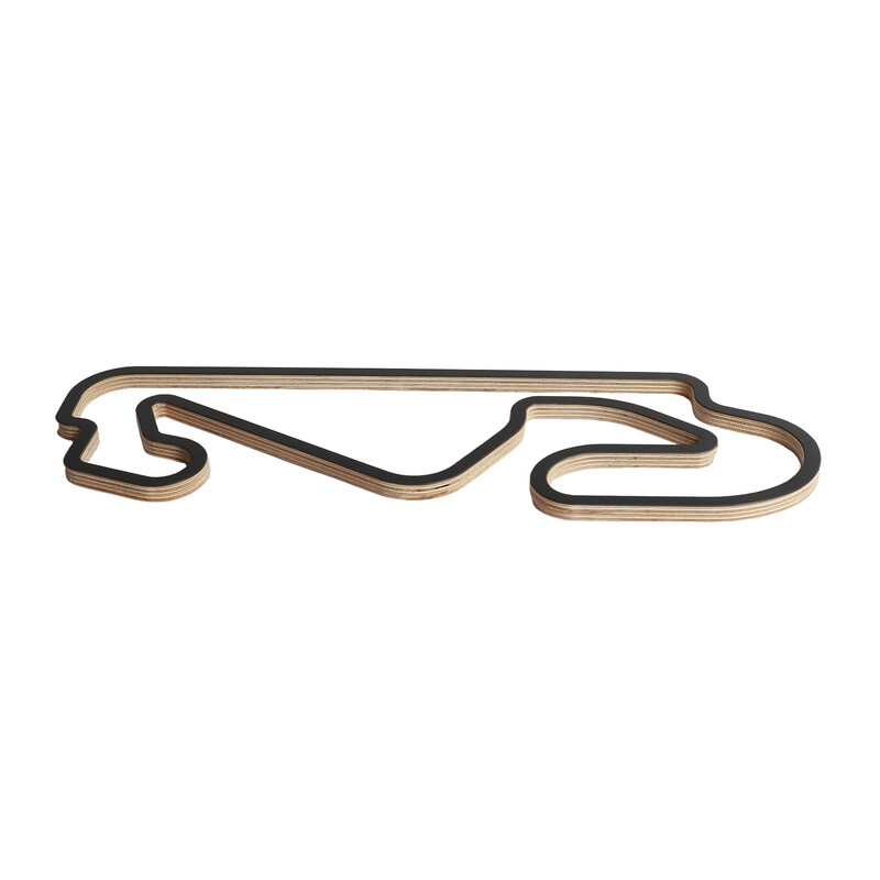 Barcelone F1 Racetrack - Wooden Wall Sculpture (45 cm)